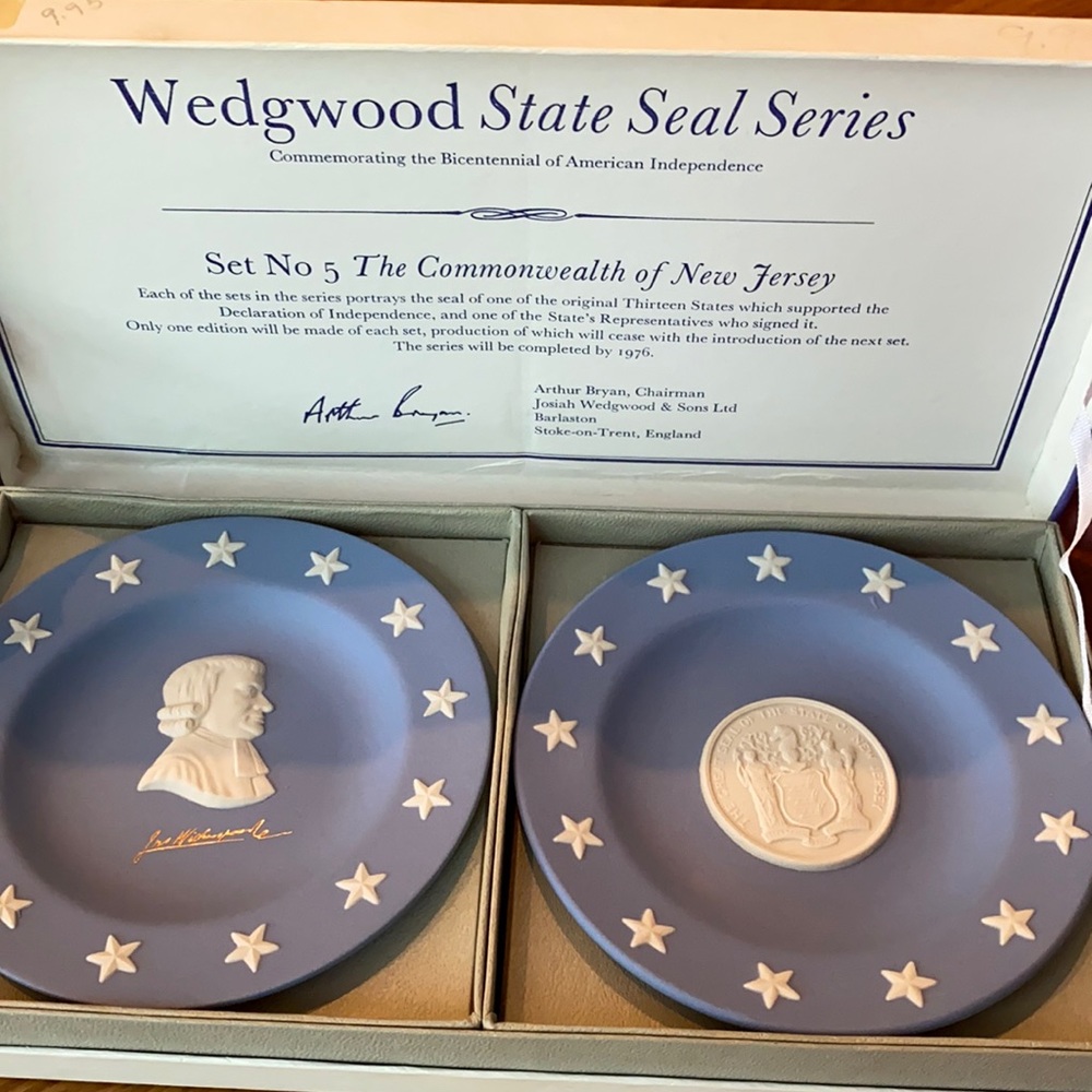 Wedgwood Commemorative Plates of New Jersey